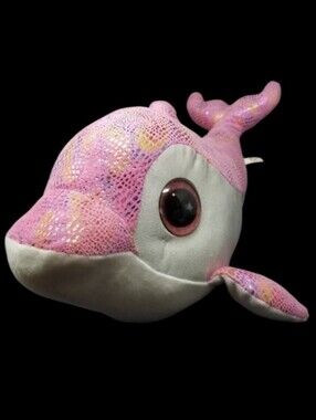 2014 TY BEANIE BOOS LARGE SPARKLES PLUSH DOLPHIN